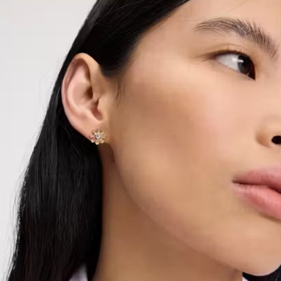 kate spade Gold-Tone Bursting Blooms Stud Earrings/NWT - Picture 2 of 9